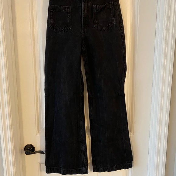 Sezane 70’s Trouser Black High-Waisted Flare Jeans - Picture 3 of 9
